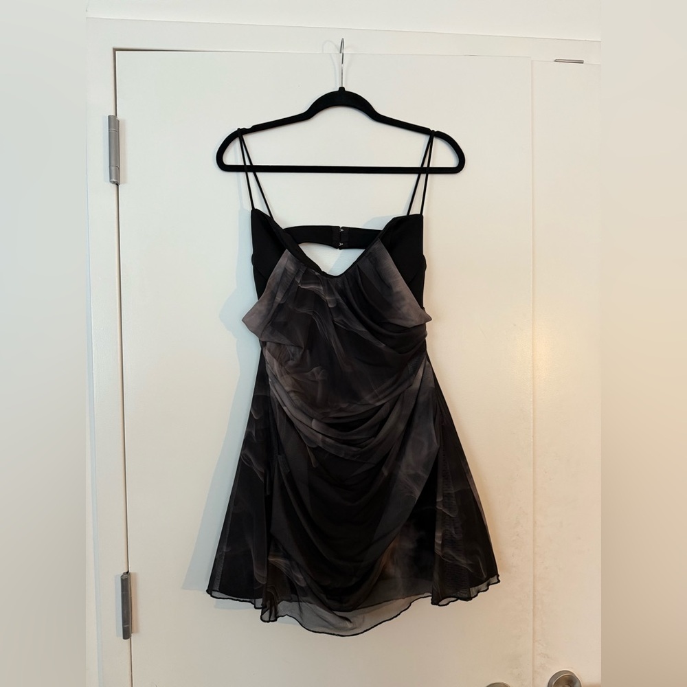 ASOS Dark Marble Ruched Mini Dress